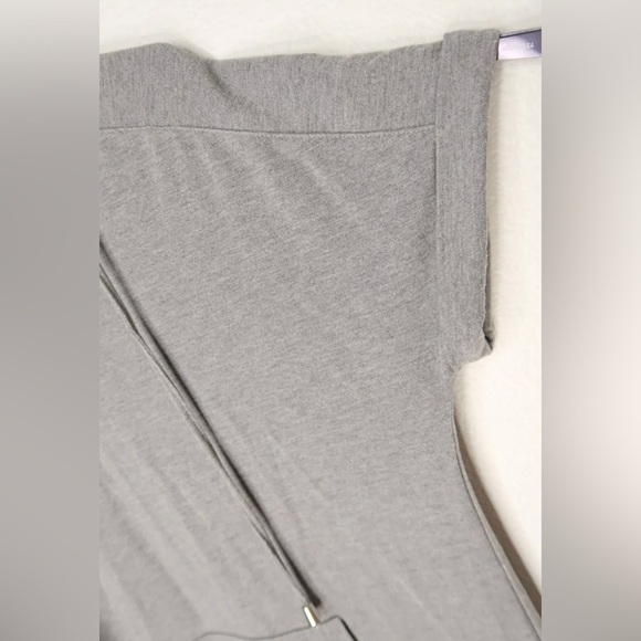 Nanette Lepore Oversized Pullover Hoodie Gray Short Sleeve Women’s Small - Picture 5 of 10